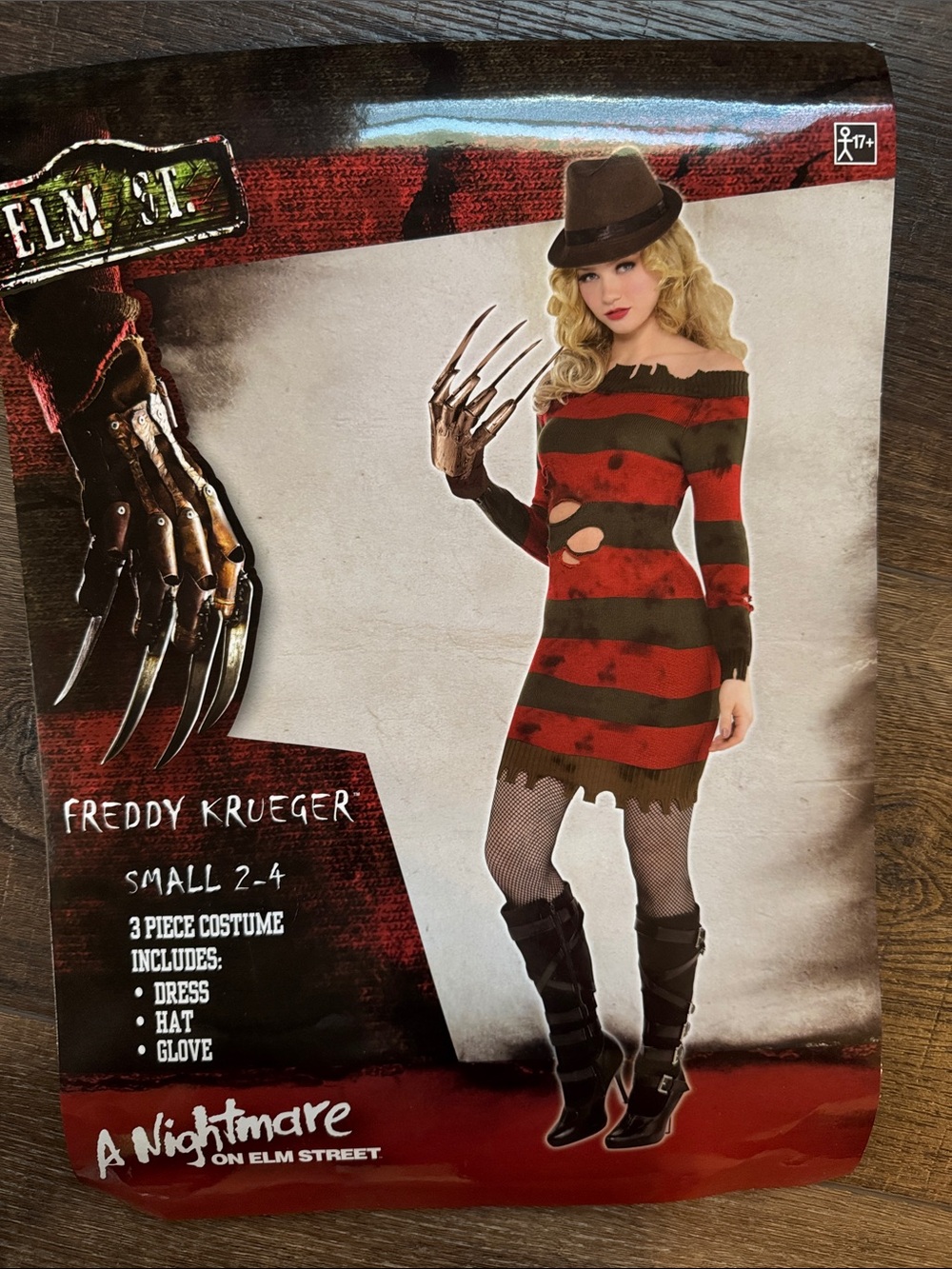 Freddy Krueger Women's Costume with Hat & Glove